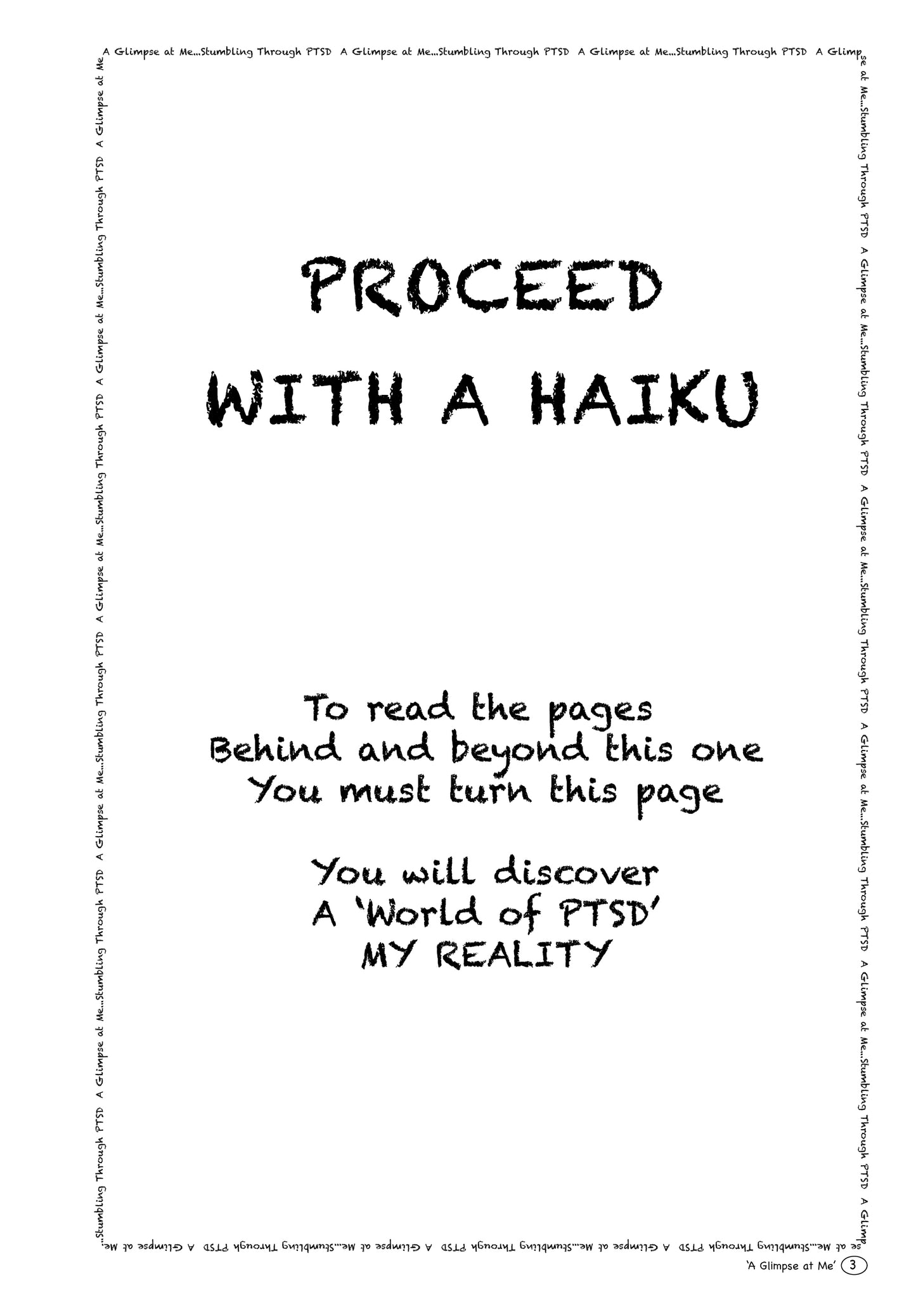 A Glimpse at Me...Stumbling Through PTSD (Paperback & Kindle Versions)