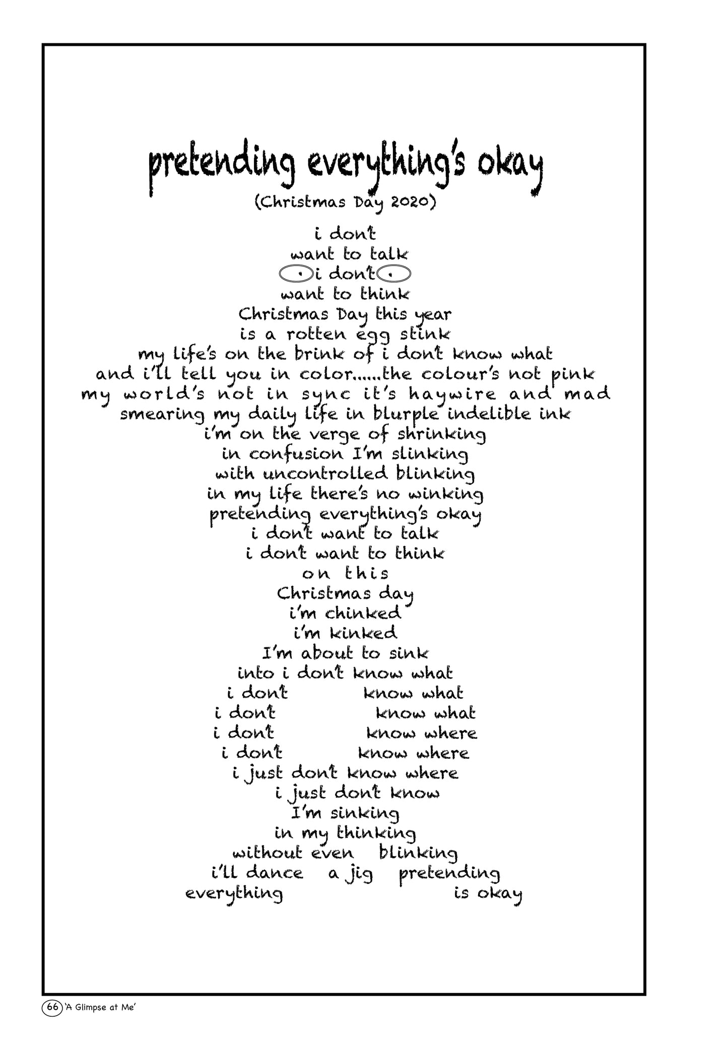 A Glimpse at Me...Stumbling Through PTSD (Paperback & Kindle Versions)