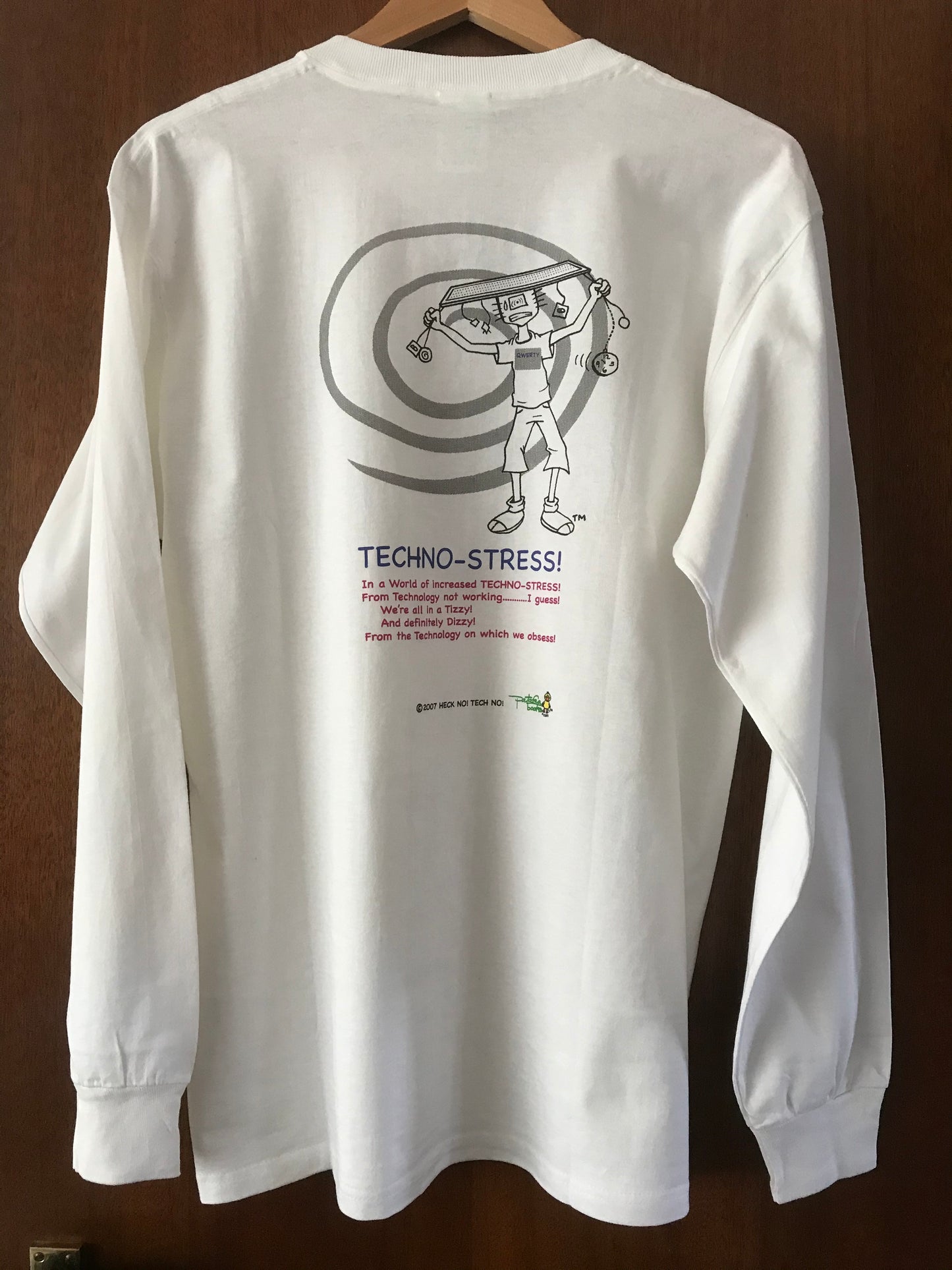 Vintage HECK NO! TECH NO! Long Sleeve T-Shirts