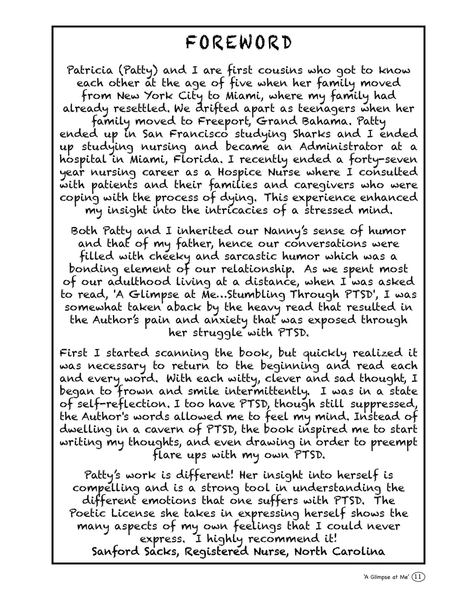 A Glimpse at Me...Stumbling Through PTSD (Paperback & Kindle Versions)