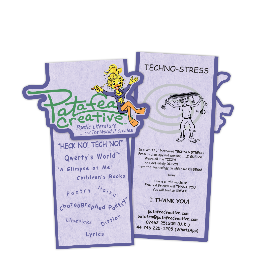 Magnetic Bespoke BookMark - HECK NO! TECH NO! A Humorous Glimpse at the Madness of Technology!