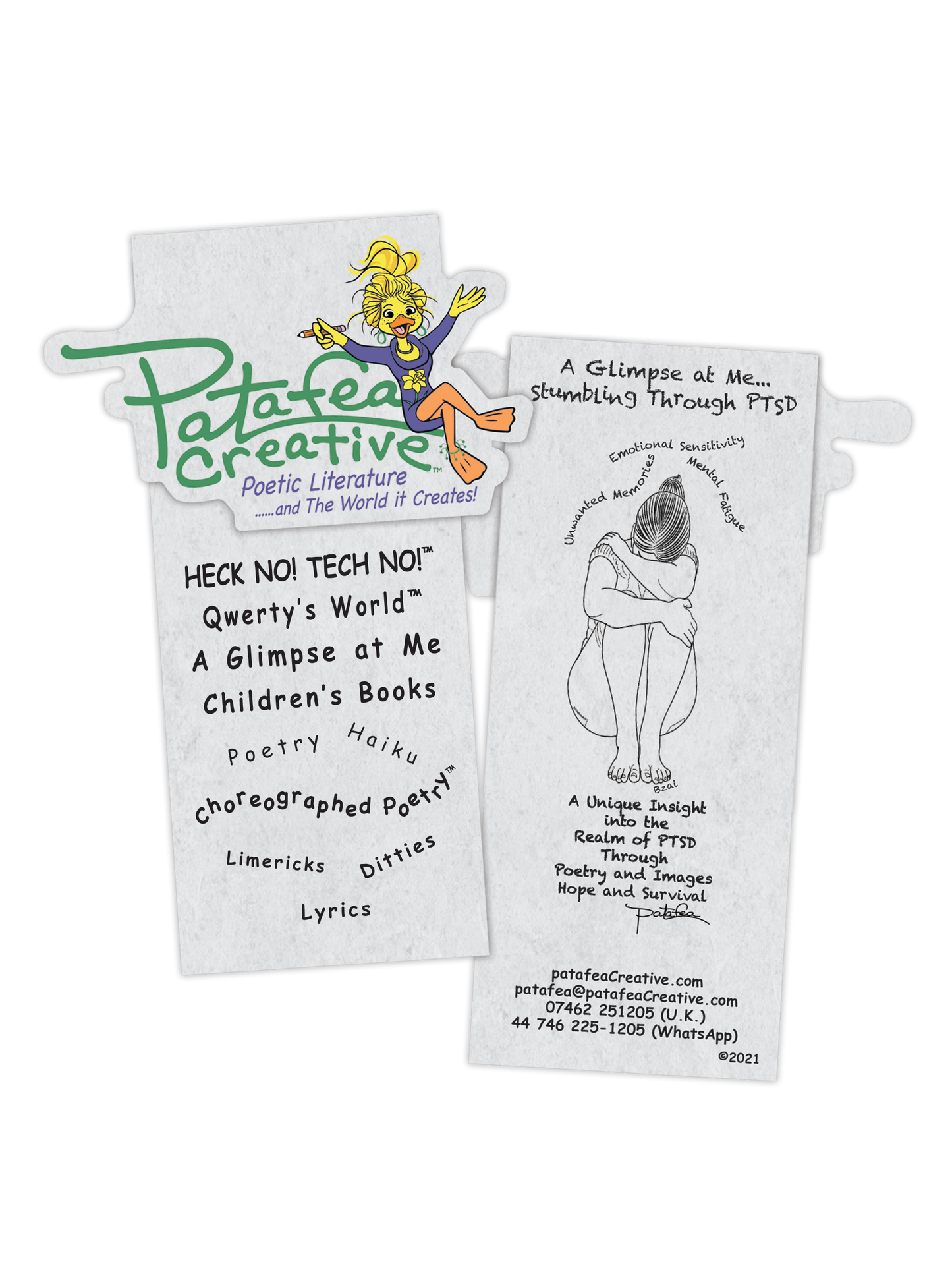 Magnetic Bespoke BookMark -             A Glimpse at Me...Stumbling Through PTSD