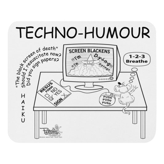 HECK NO! TECH NO! Resus Haiku Mouse Pad