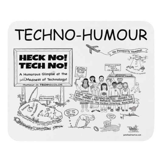 HECK NO! TECH NO! BookCover Mouse Pad