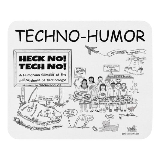 HECK NO! TECH NO! BookCover Mouse Pad